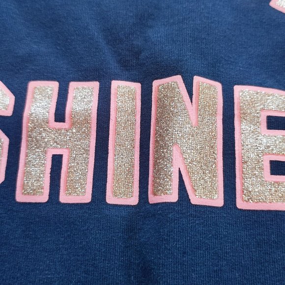 Navy & pink long sleeve sweatshirt girl size 158/164 - Picture 3 of 6